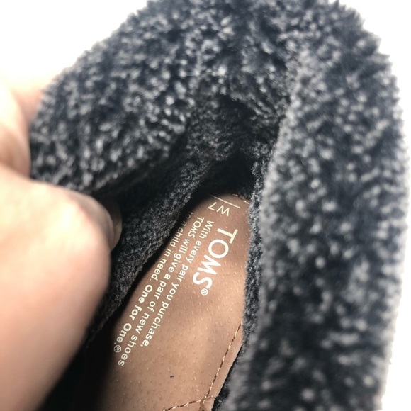 Toms Highland Botas Faux Fur Lined Leopard Lace Up Ankle Boot Blue 7 - Picture 6 of 6